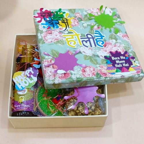 holi box design