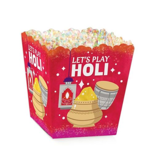holi popcorn box design