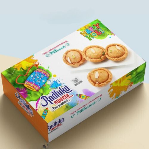 holi snacks box design