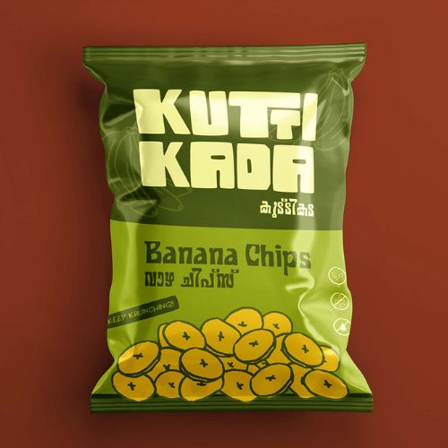 banana chips packaging design