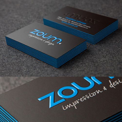 Spot UV business card