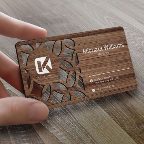 Wooden business card