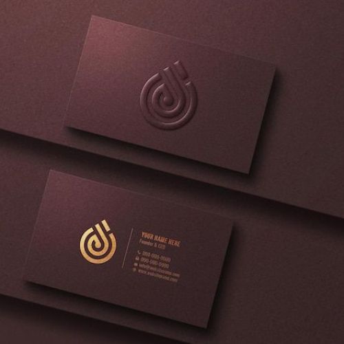 embossed business cards design