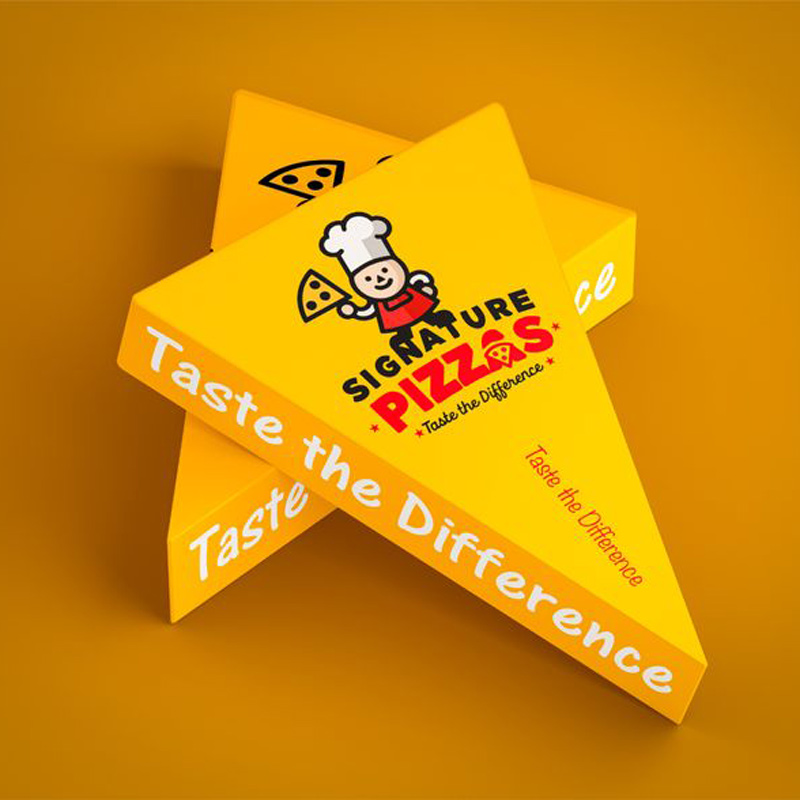 Innovative pizza packaging design with premium finish