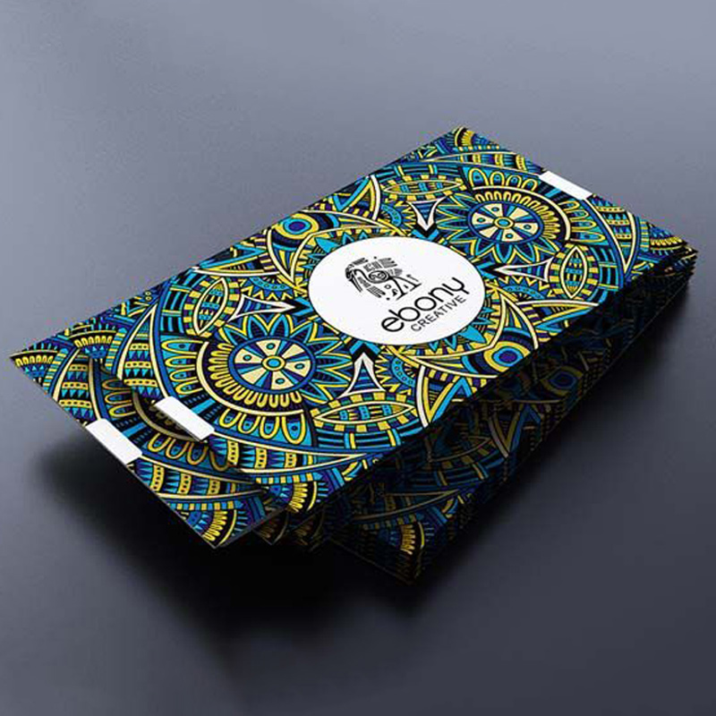 Luxury business card design with gold foil finish and premium branding elements.