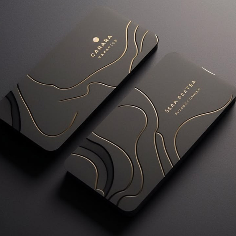 Premium business card design showcasing elegant typography and high-quality print finishes