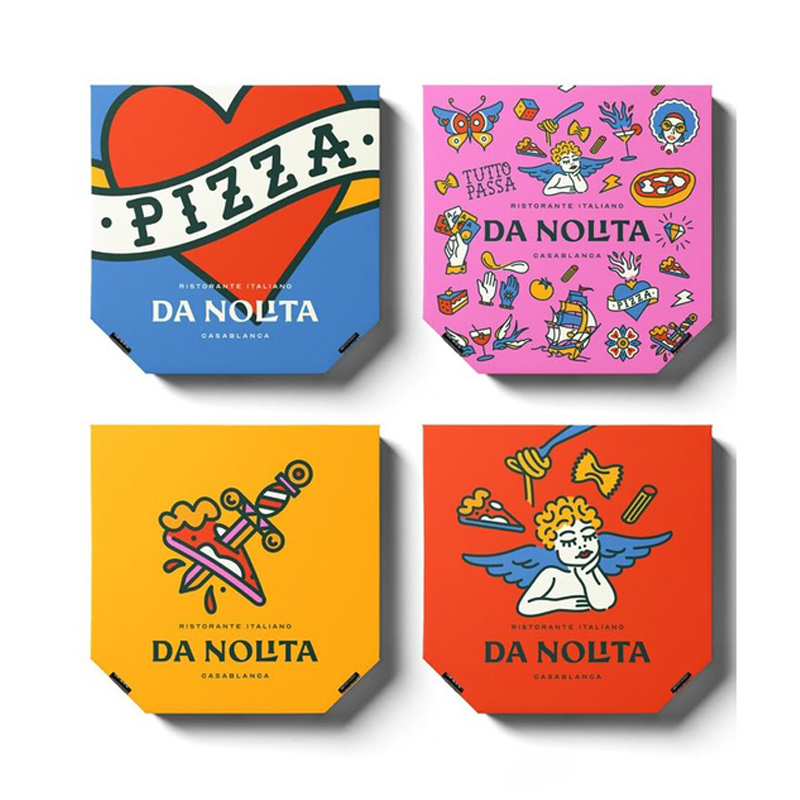 Premium pizza box packaging design for restaurants