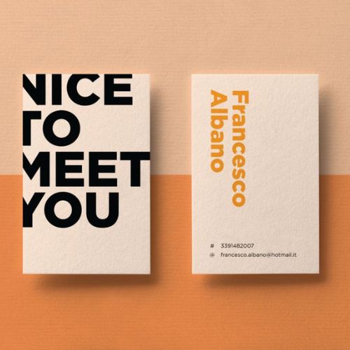 readable font business card