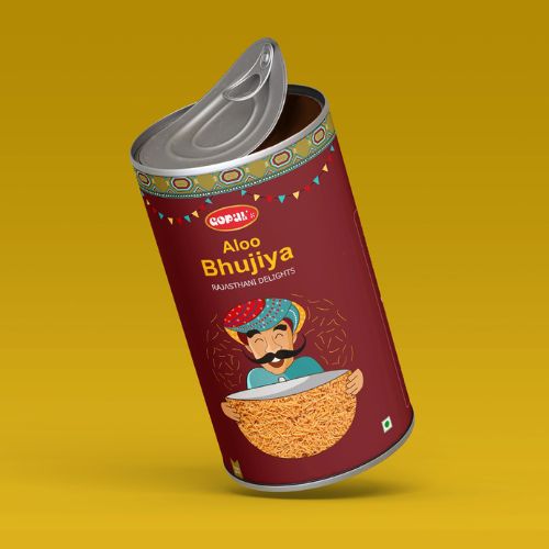 Aloo bhujiya label