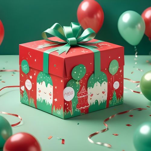 Colorful cake boxes design