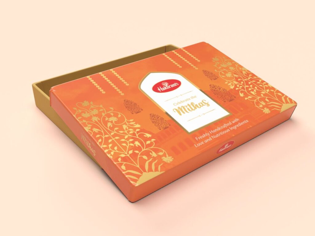 Haldiram's sweet box packaging design