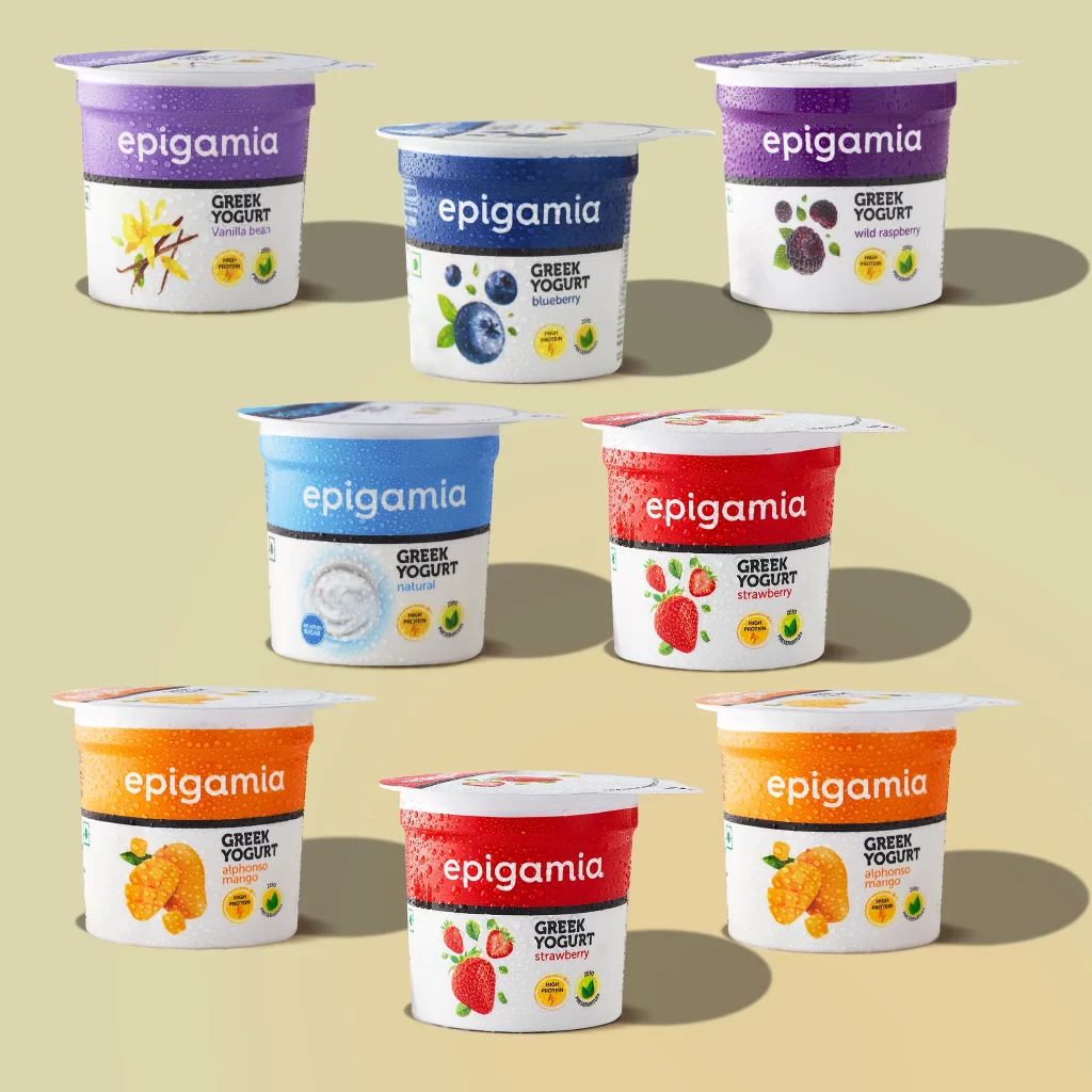 epigamia yogurt packaging design