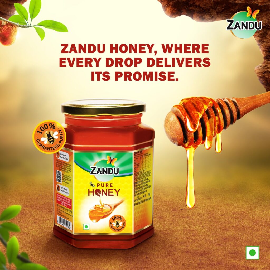 Natural and Pure Qualities Honey Packaging Design