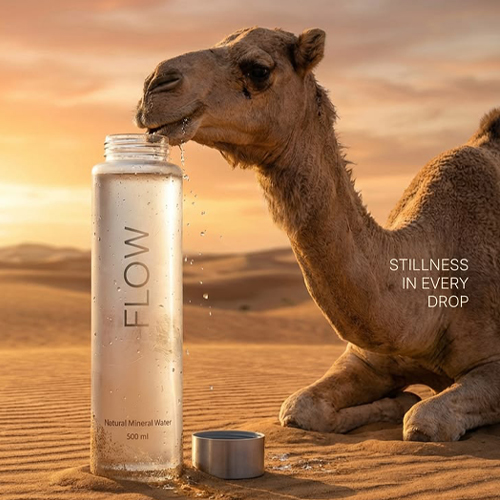 Unique water bottle inspired by desert landscapes and cultural heritage