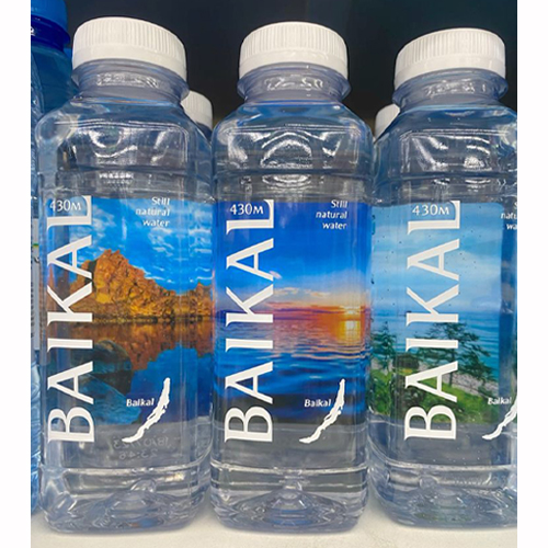 Mineral water packaging reflecting the story of its origin