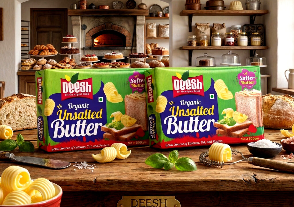 Butter packaging featuring product identity on label