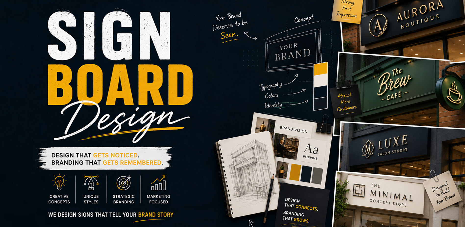 Sign Board Design: Complete Guide to Creating Eye-Catching Business Signage