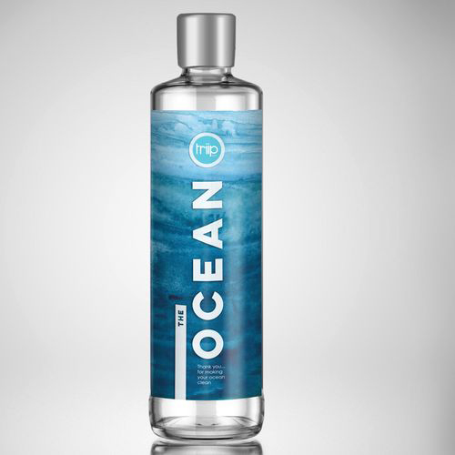Premium water bottle branding influenced by ocean-inspired design elements