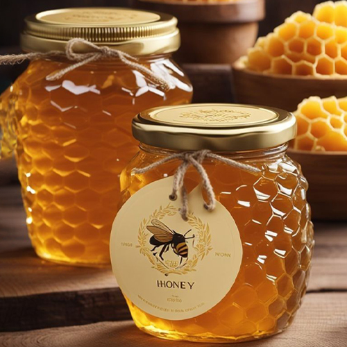 Natural honey with handcrafted packaging