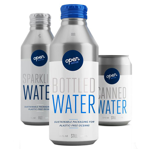 Unique water bottle made from recyclable aluminum for sustainable branding