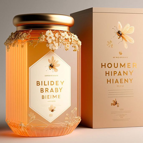 Premium-honey-packaging-design-featuring-bees
