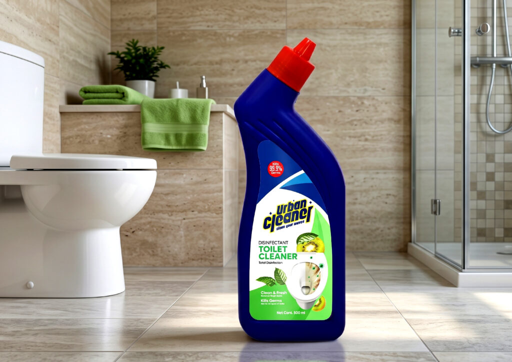 Premium toiletry packaging design featuring modern branding and product labels.