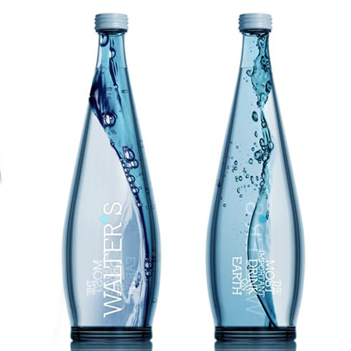 Unique water bottle design inspired by the natural source of the water