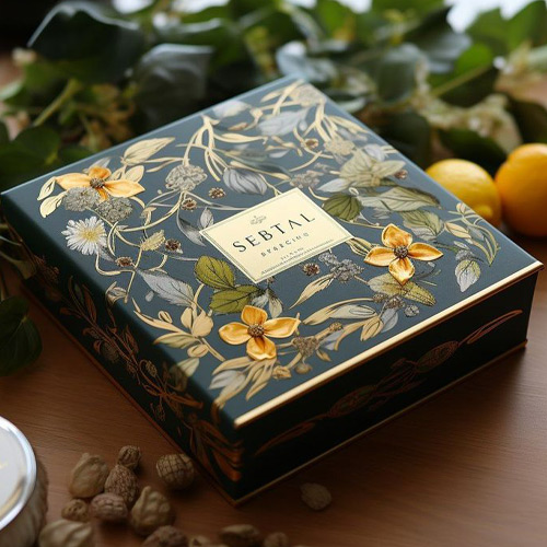 Premium gifting concept featuring beautifully packaged tea products