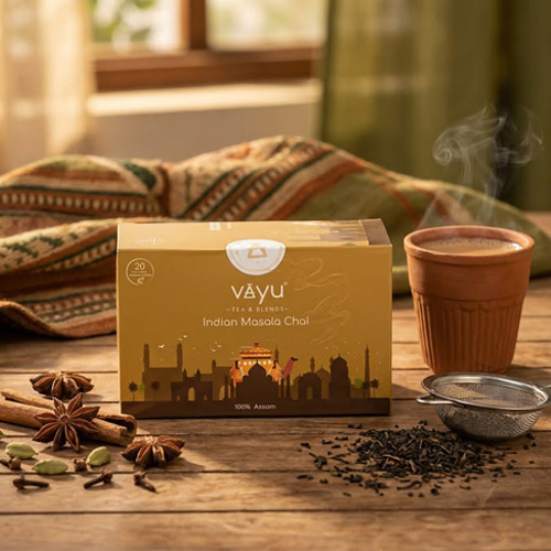 Premium tea packaging showcasing strong branding and luxury visual appeal