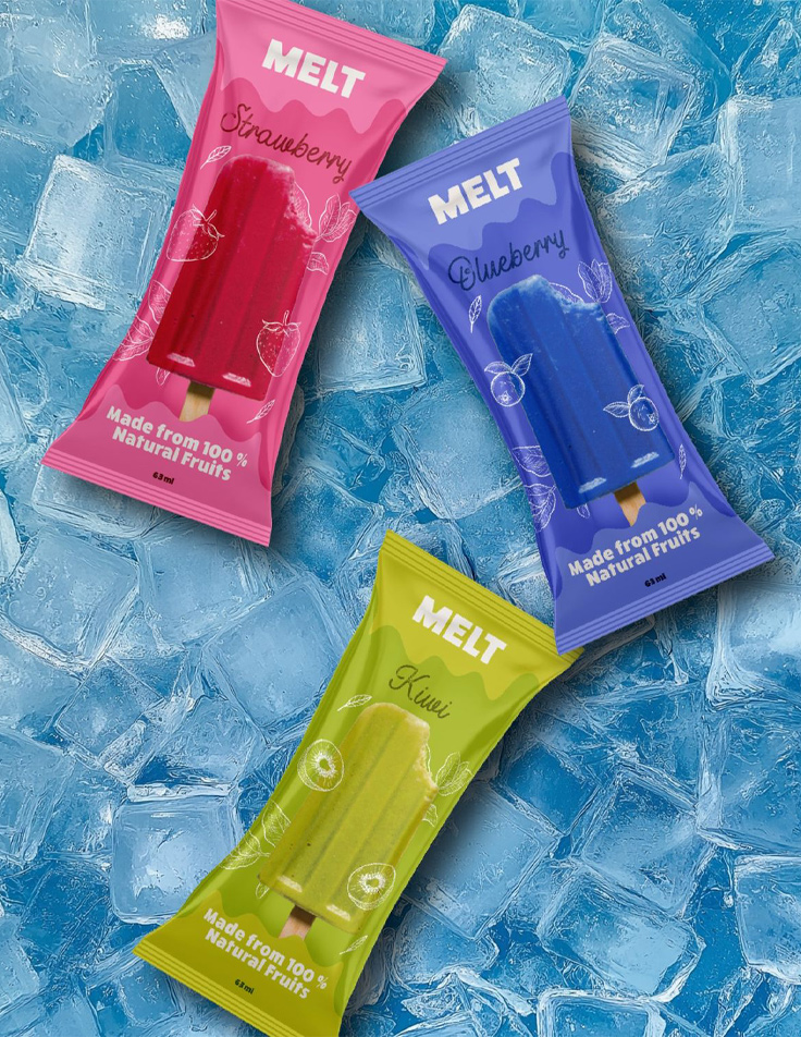 Frozen popsicle branding design