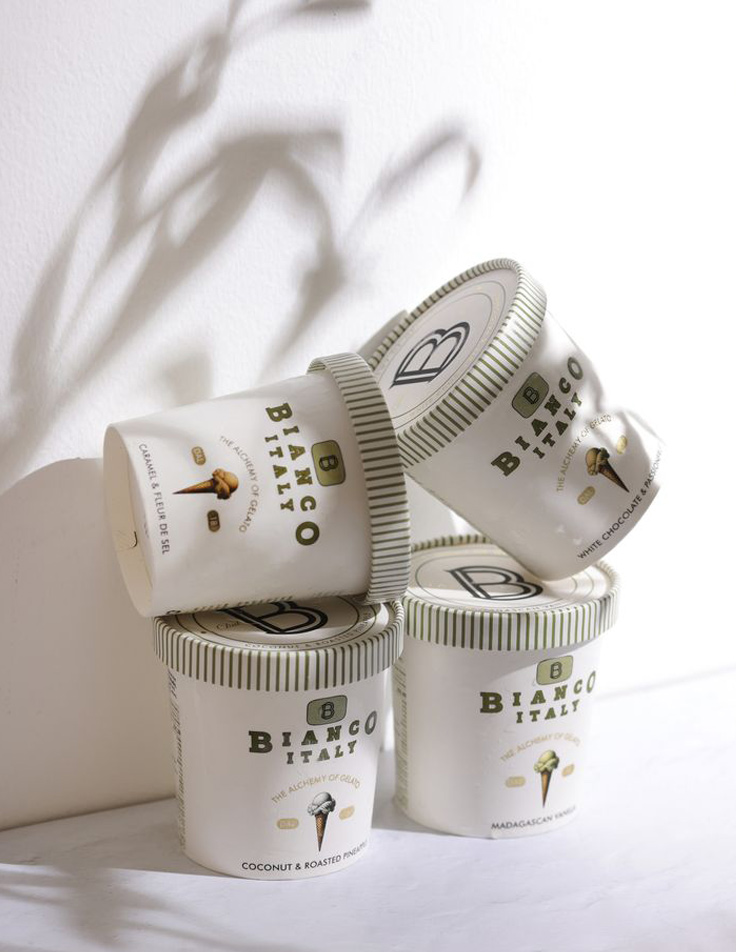 Artisan ice cream packaging design