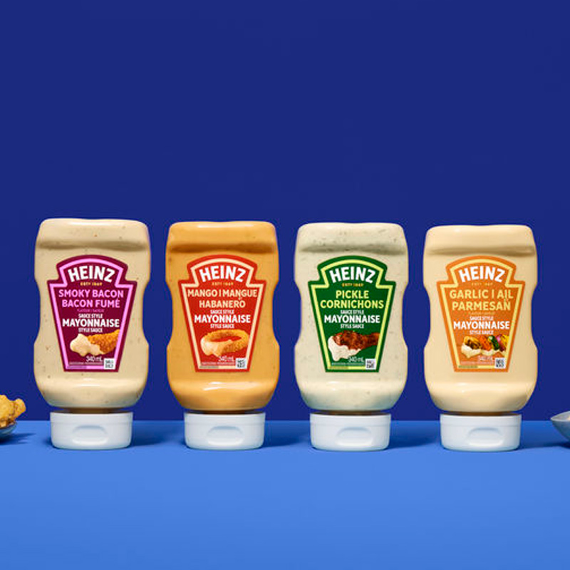 Attractive squeeze bottle packaging for mayonnaise