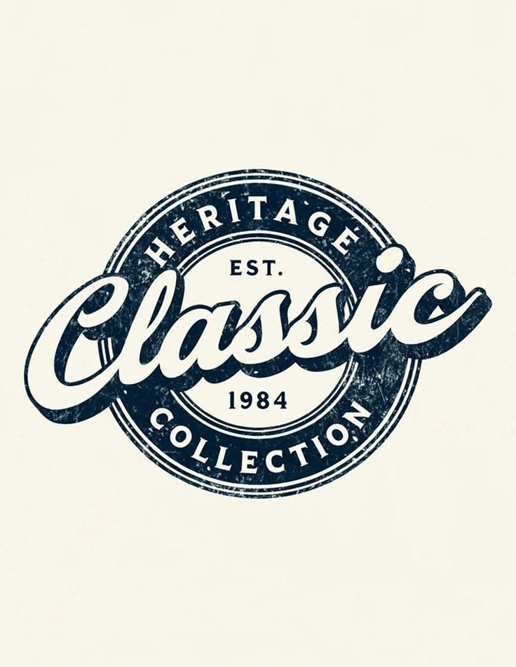 Badge logo for clothing featuring vintage style