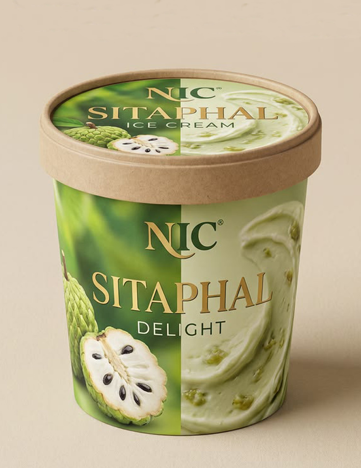 Branded ice cream cups for takeaway service
