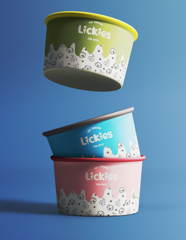 Brownie fudge ice cream packaging