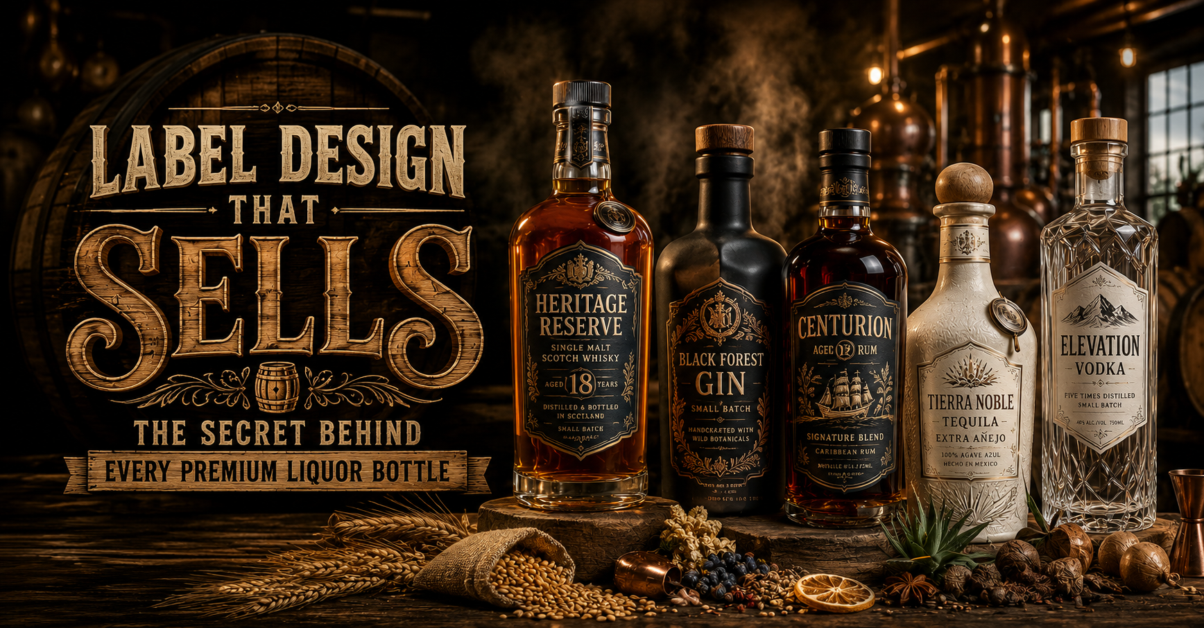 Label Design That Sells: The Secret Behind Premium Liquor Bottle