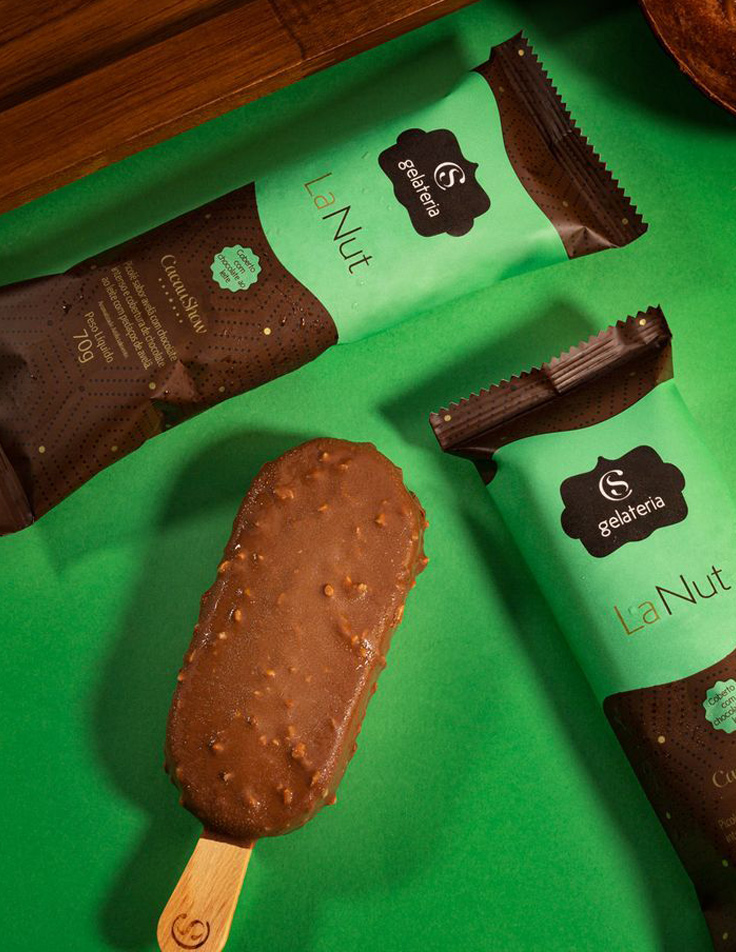 Chocolate ice cream stick wrapper design