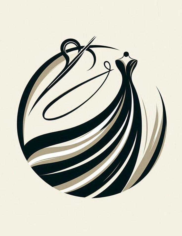 Clothing company logo with stylish typography