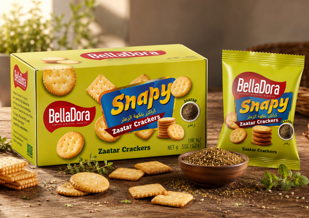 Cookie packaging with elegant typography