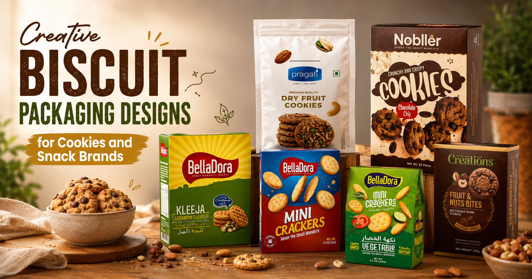 Creative Biscuit Packaging Designs for Cookies and Snack Brands