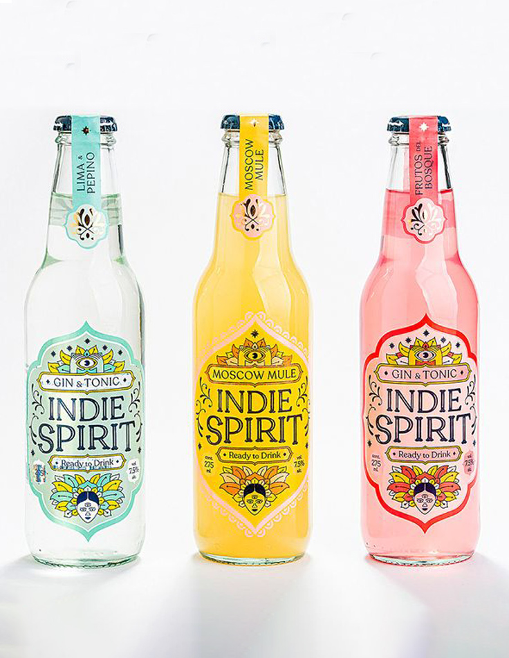 Creative bottle packaging for juice and beverage products