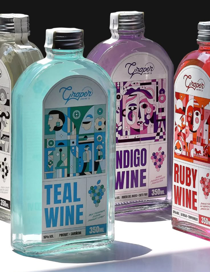 Creative bottle packaging with premium label design