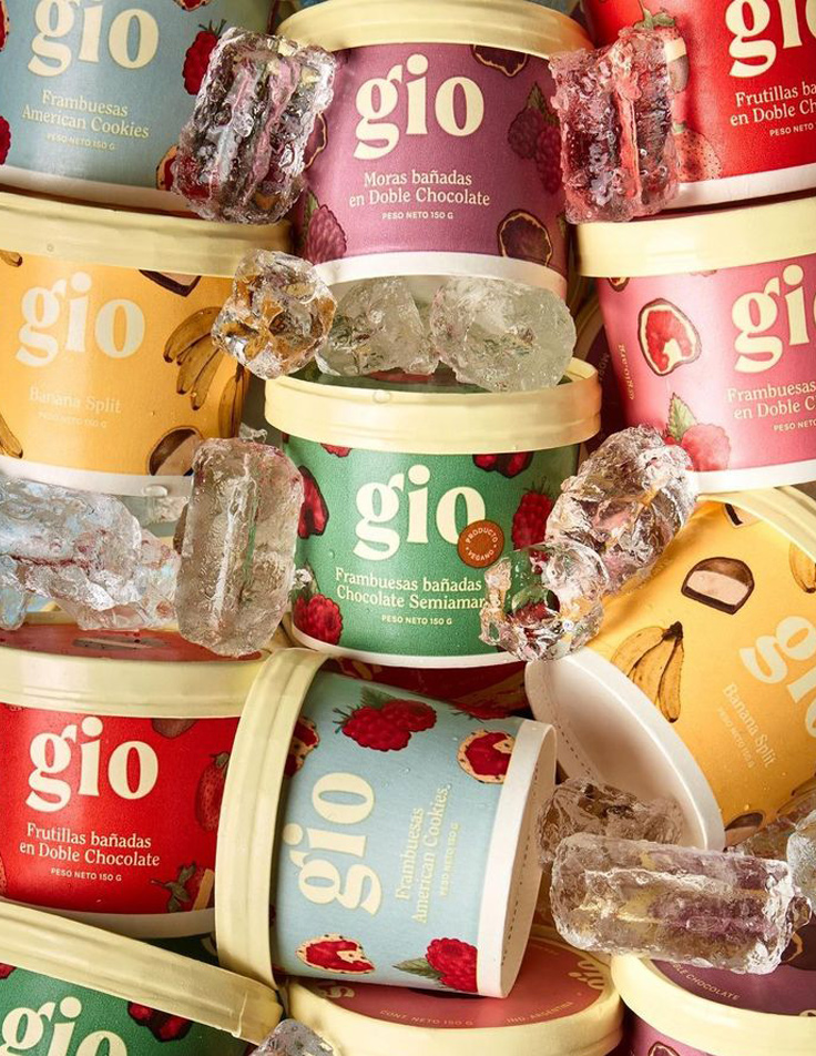Creative packaging graphics for ice cream brands