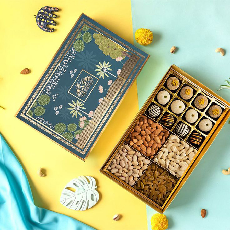 Creative sweet box packaging design for gourmet sweets