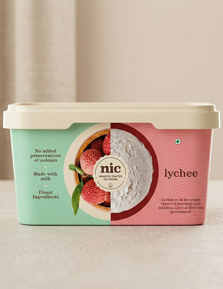 Custom family pack ice cream branding