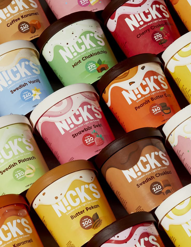 Custom logo design for ice cream packaging