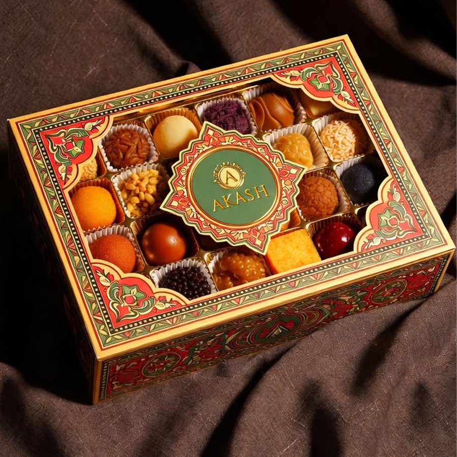 Custom mithai packaging design for Indian sweet brands