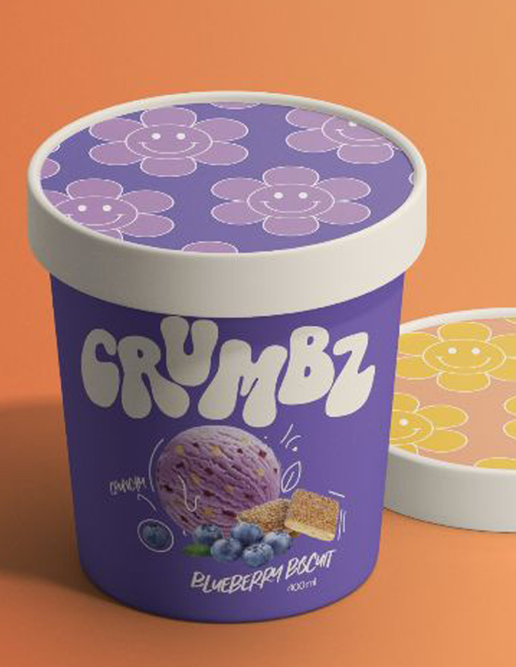 Eco-friendly ice cream cups for dessert brands
