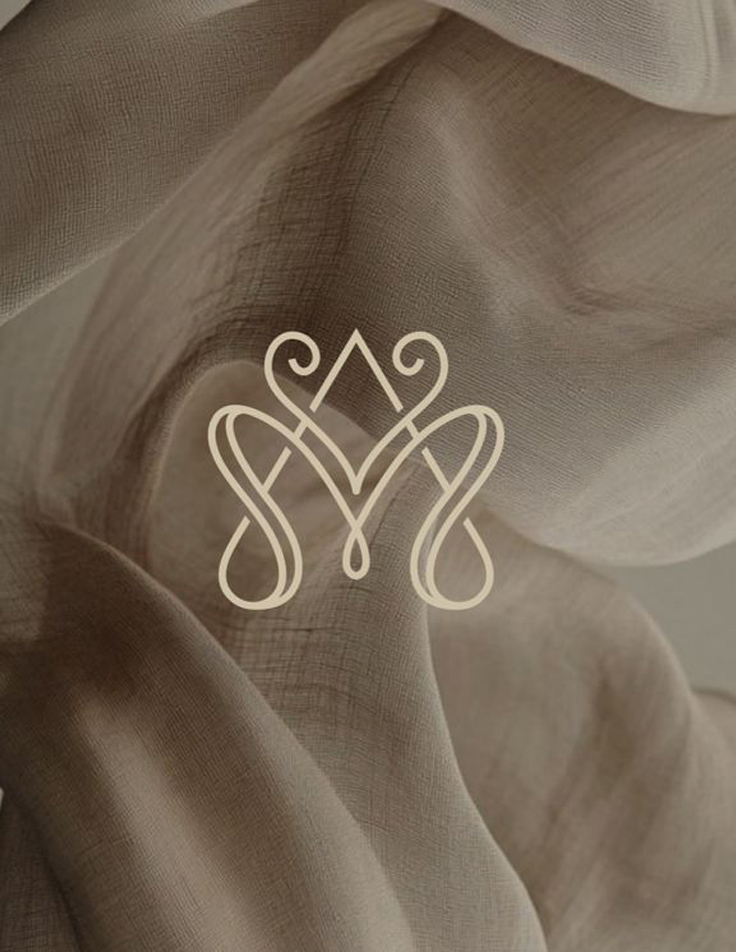 Fashion brand identity with custom garments logo