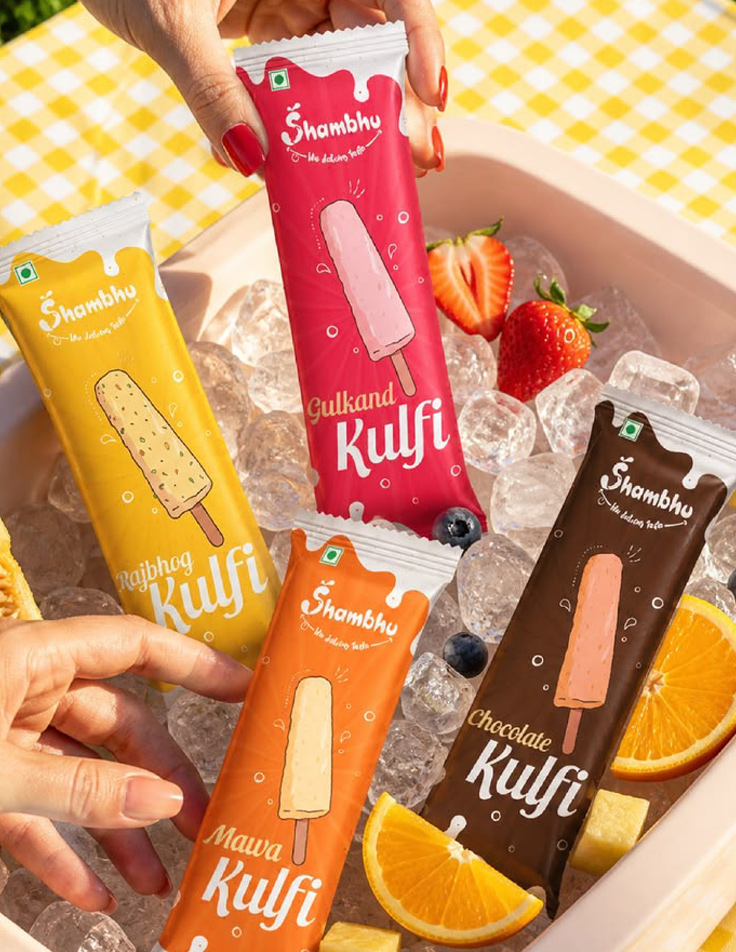 Fruit popsicle wrapper design
